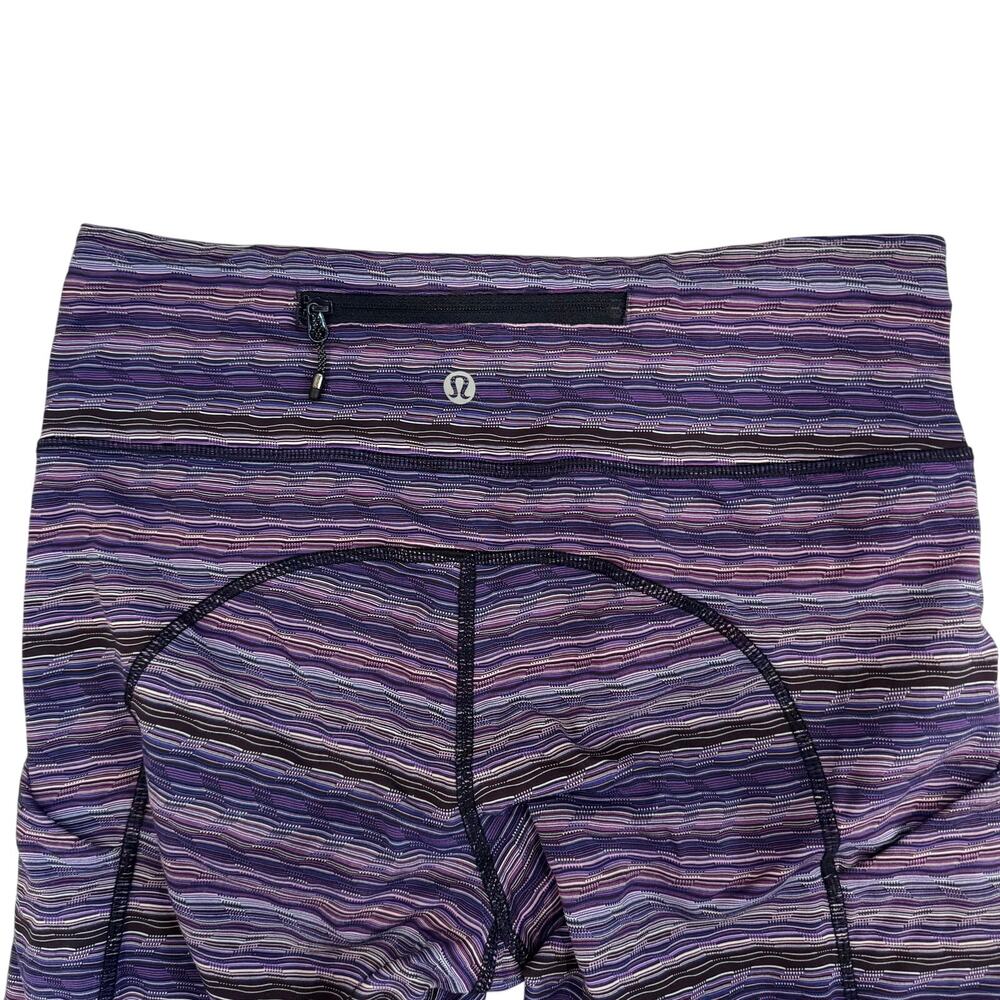 Lululemon Run Tights Space Dye Zip Pocket Purple Women's 6
